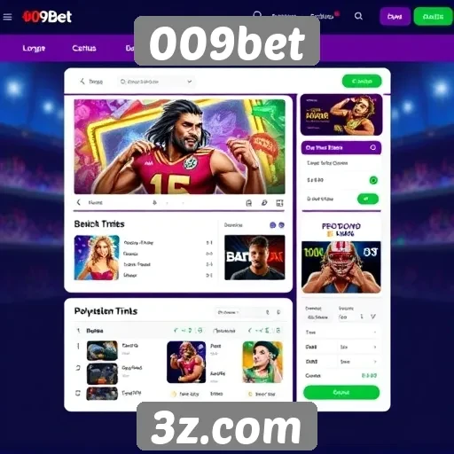 Análise da interface do usuário no site 009bet